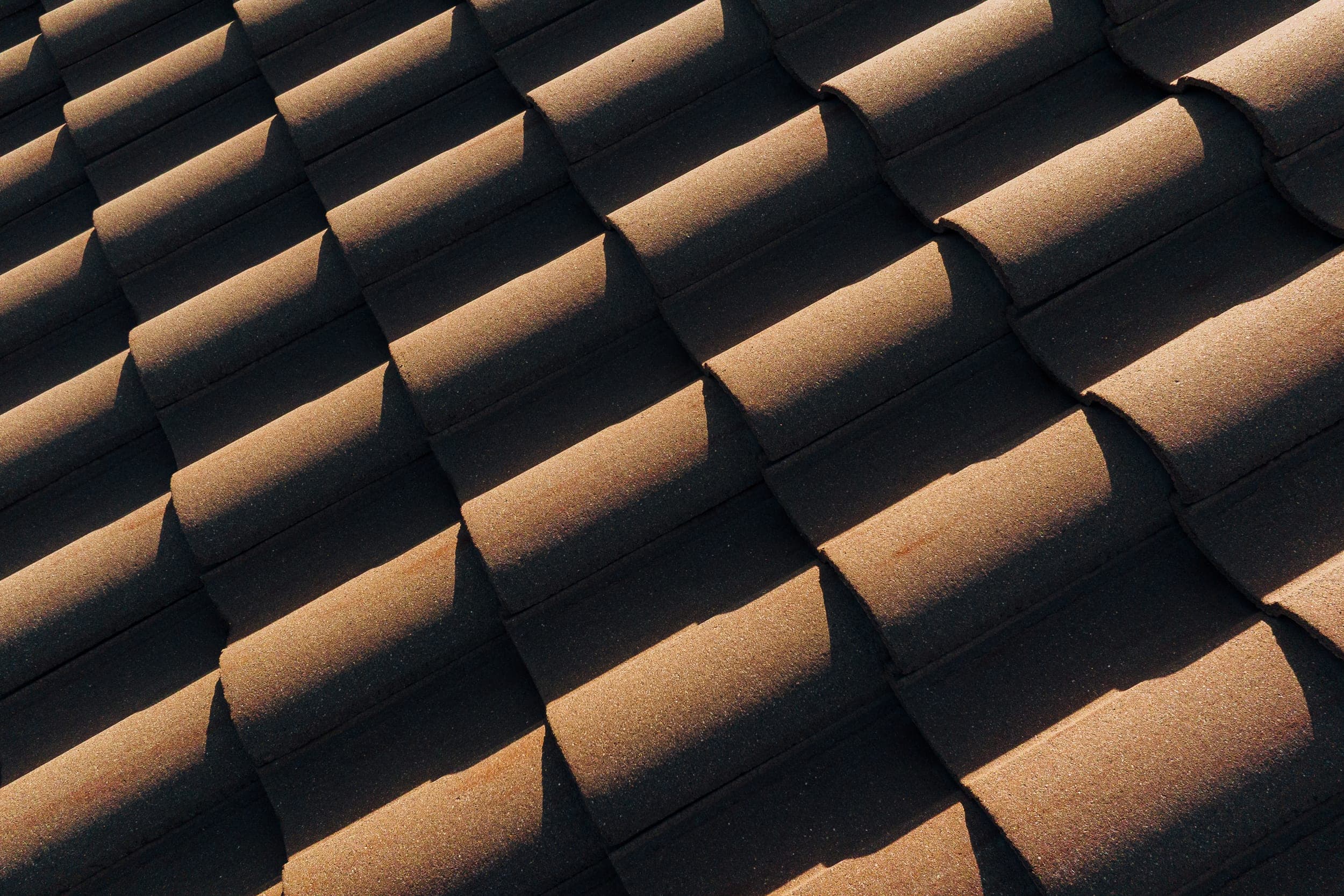Close-up of overlapping roof tiles